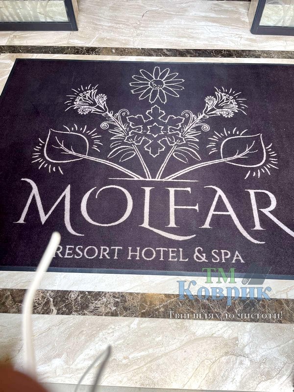 килимок з логотипом, килимок з написом на замовлення