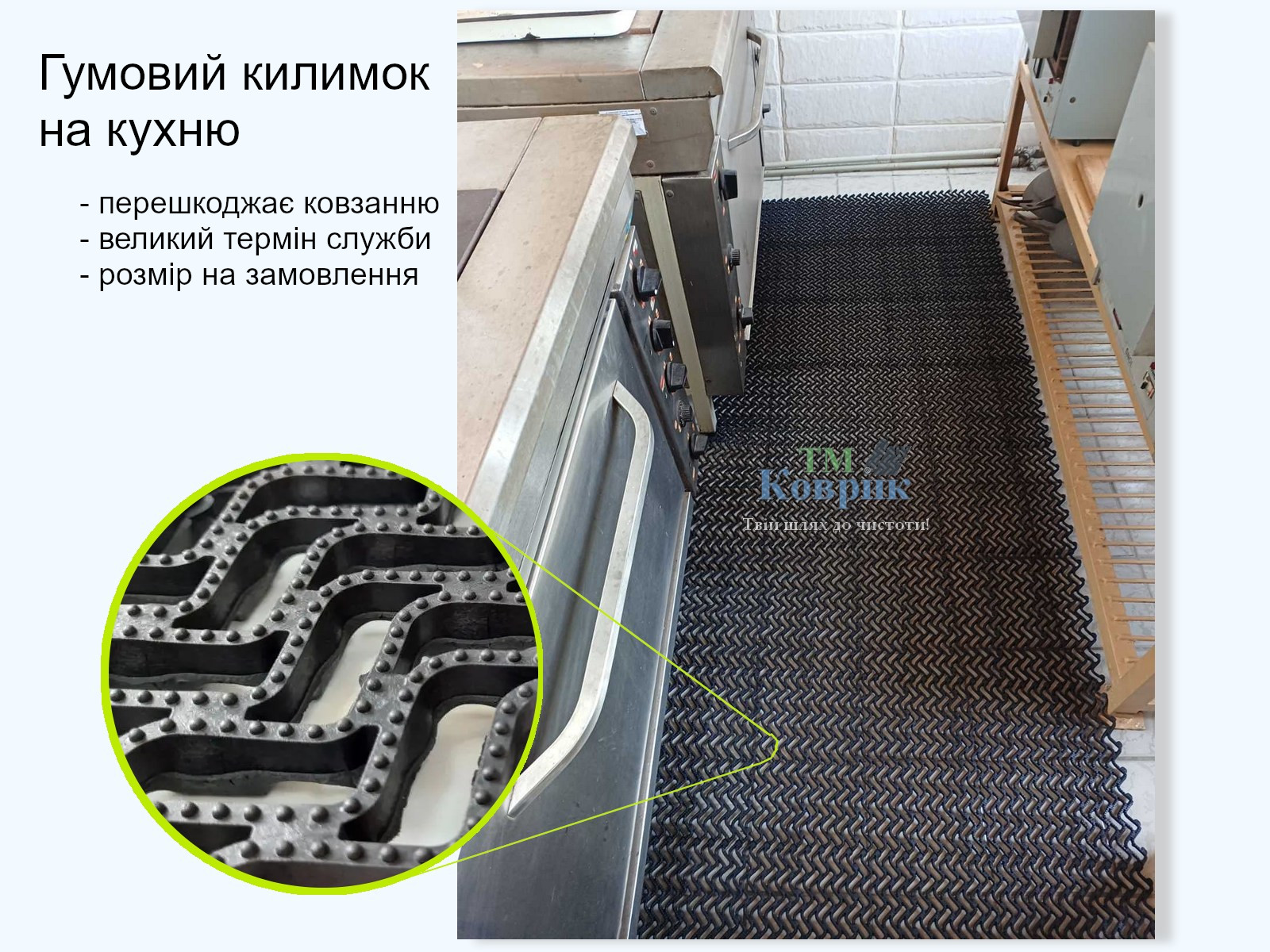 Резиновый коврик на кухню производство