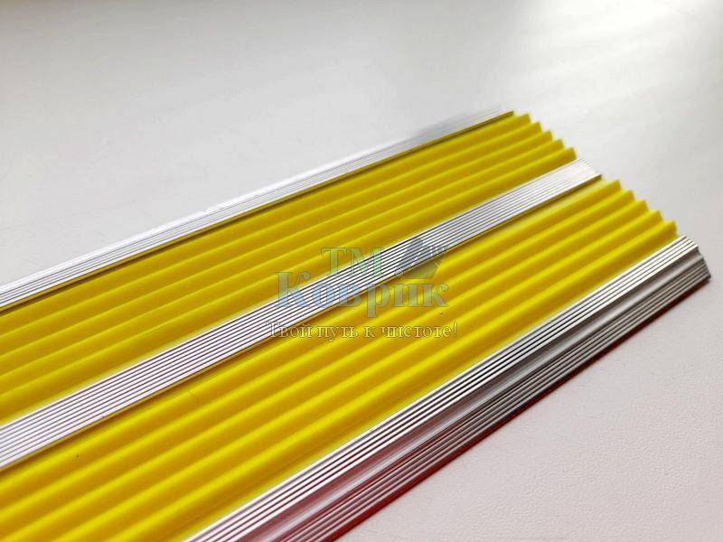 накладки на ступени двойные с цветной резиной