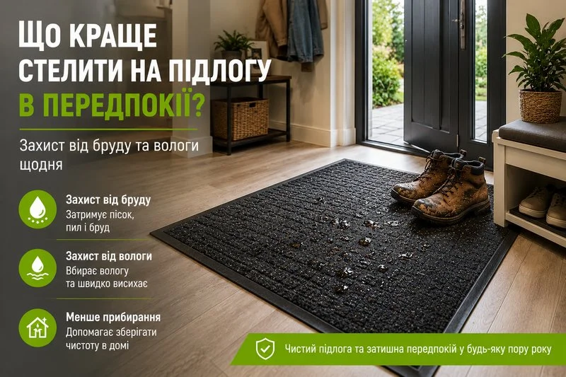 Що краще стелити на підлогу у передпокої для захисту від бруду та вологи